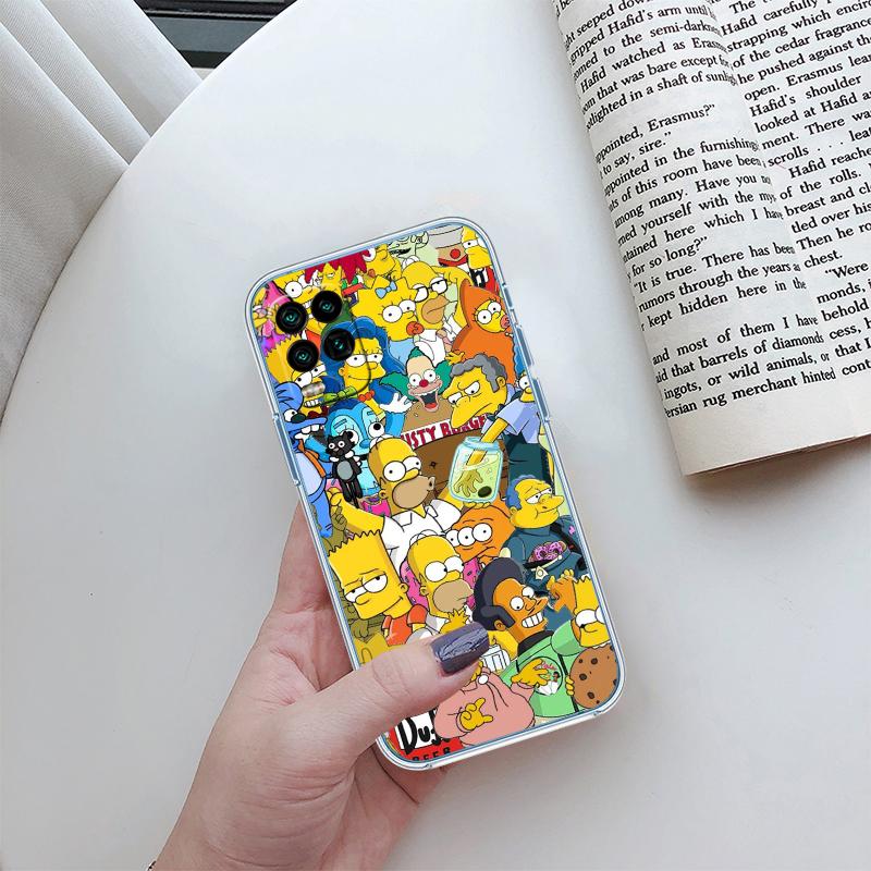 S-Simpsons-Art Transparent Phone Case for Motorola Moto G7 G8 G9 G84 G85 G73 G24 G15 Z2 Play Power Plus