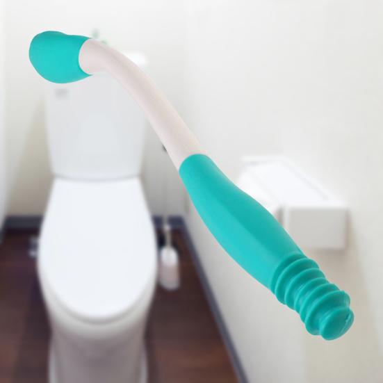 Toilettenhilfe Bequem Einfache Bedienung Kunststoff Flexibel Langer Griff Taschentuchhalter für Zuhause