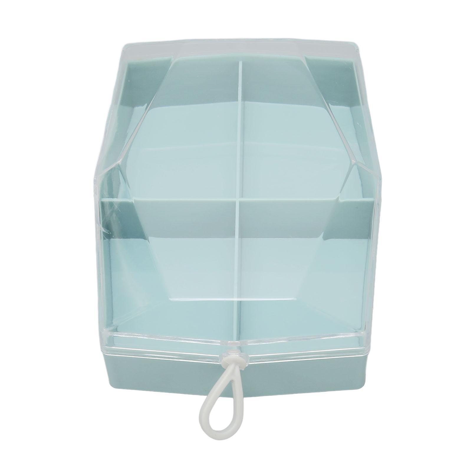 

4 Grid Powder Puff Container Portable Elegant Makeup Puff Storage Holder Case for Beads Jewelry