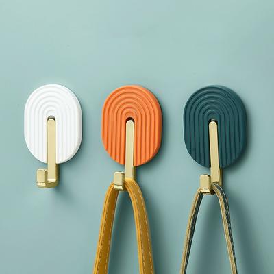 6 Pezzi Gancio da Parete in Plastica Autoadesivo Multifunzionale Porta Asciugamani da Bagno Cucina Gancio Forte Porta Borsa/Cappello da Porta