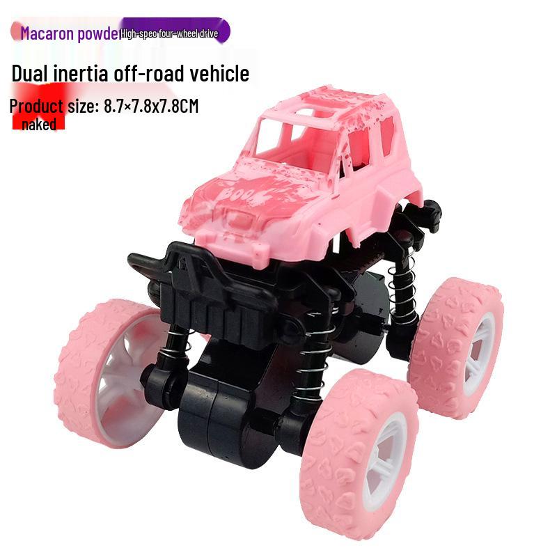 Children's Toy: Inertia-Powered 4WD Stunt Off-Road Vehicle