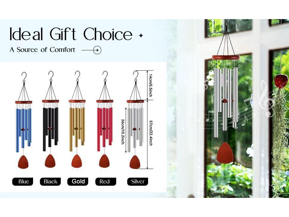 37in Classic Metal Wind Chime - Memorial & Outdoor Decoration Gift