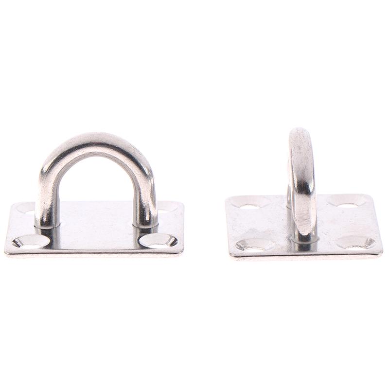 2 Sets U-förmige Haken Edelstahl Schwerlast Mehrzweck Hängemattenhaken