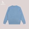 HAZZYS Men's Solid Crew Neck Wool Sweater ABYZD0BDD21