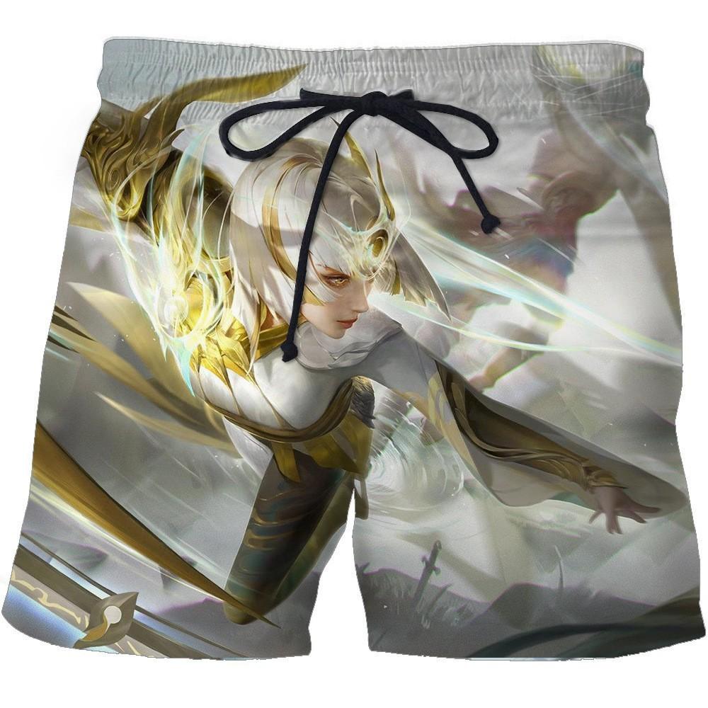 Summer Sports Cartoon 3D Printed Trendy Men's Casual Hawaiian Beach Shorts