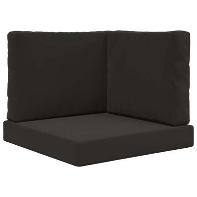Outdoor Sofa Cushions 3 Pcs Black Polyester