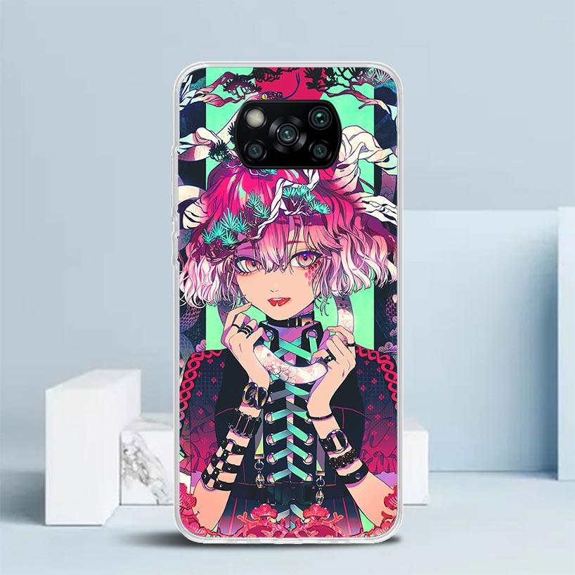 Japanese Style Anime Girl Phone Case For Xiaomi Poco F7 Ultra X5 X6 X7 Pro M7 Redmi 15C 15 13C 13 12C 12 10C 10 10A 9 9C 9A 9T C