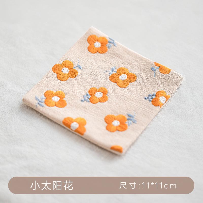 Wind embroidery coaster Fabric Christmas placemat Cross-border absorbent tea saucer Creative coffee coaster Bowl mat Insulation mat