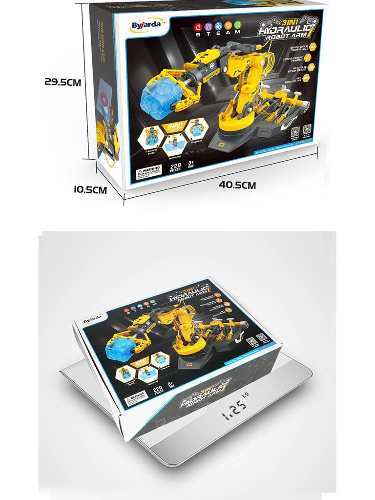 STEM Hydraulic Arm Toy: Mechanical Engineering Gift for Primary Students