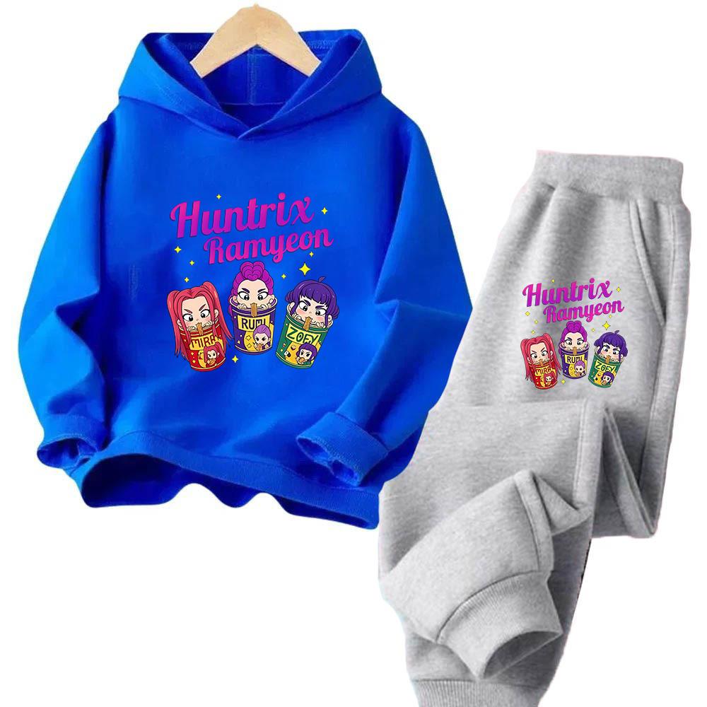 

Huntrix Hanyoon Chibi Character Printed Kids Hoodie Set, Let Children Wear Cute and Fashion-Forward Playful Fashion Sense 100