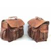 Real Leather Motorcycle Saddle Bags Two Leather Side Pouch Panniers Pouch