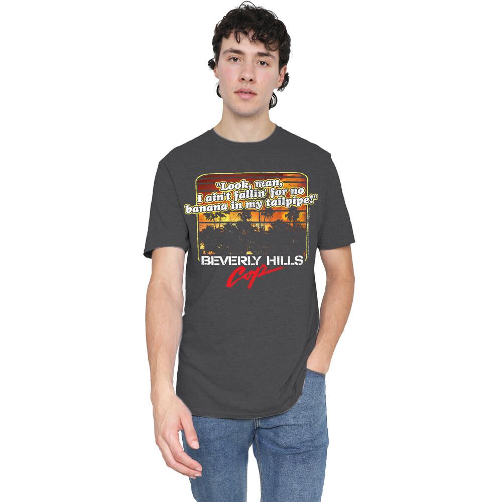 Beverly Hills Cop Banana In My Tailpipe T-Shirt S-2XL, Charcoal Unisex T-Shirt XXXL