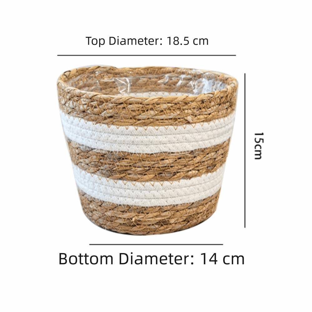 

Woven Flower Plant Pot Basket Rattan Rattan Planter Basket Straw Weaving Basket Plantable Plants S