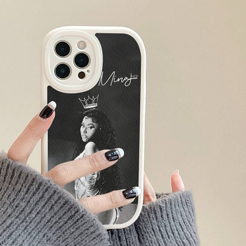 N-Nicki Singer Minaj Silicone Phone Case For IPhone 16 15 14 13 12 11 Pro Max Mini Leather Soft Cover