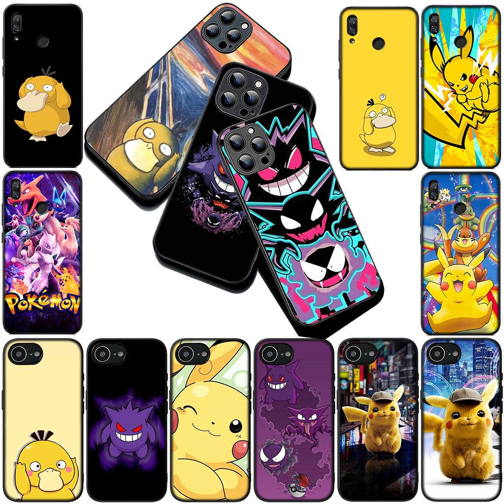 Funda de Teléfono P-Pokemons GO Gengar P-Pikachus Psyduck para Samsung Galaxy S25 S24 S23 FE Ultra Plus S7 Edge S25+ S23+ A56 5G