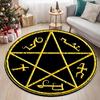 Mystic Magic Circle Round Carpet Soft Non Slip Easy Clean For Living Room Bedroom Guesthouse Fantasy Home Decor