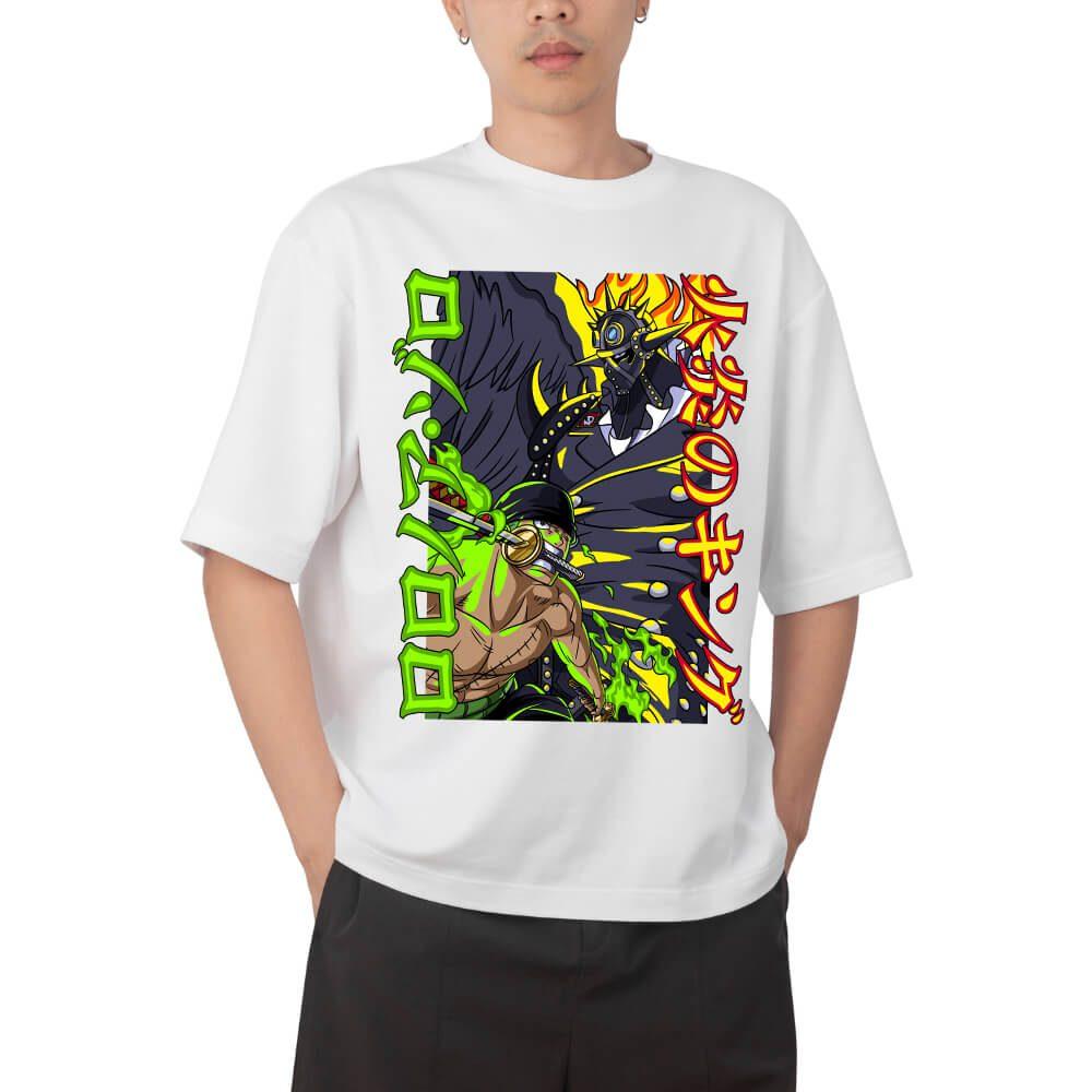 2026 New One Piece Zoro Chibi The Swordman Printed Short Sleeve Tshirt Mens and Womens Tshirt Mens Tops Sports Tshirt