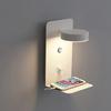 LED Wall Lamp With Switch And USB Charging Port Modern 9W Black White Aisle Bedroom Bedside Art Lighting Decoration Wall Lights