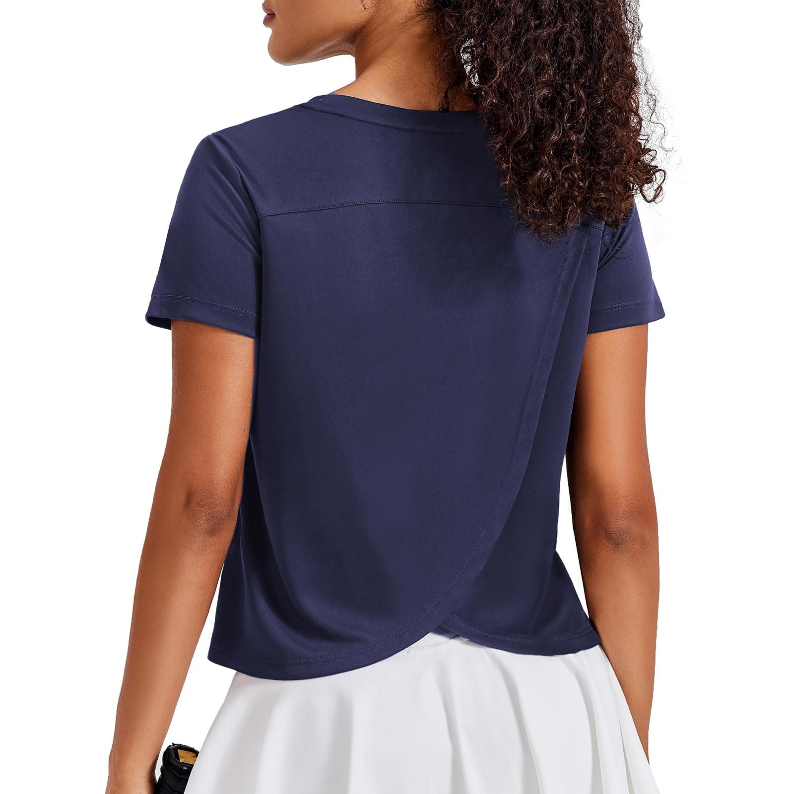 

Womens Spring Tops Short Sleeve Summer Shirts for Women Casual Design Womens Summer Shirts Soft Fabric Tshirts Shirts for Women XL синій
