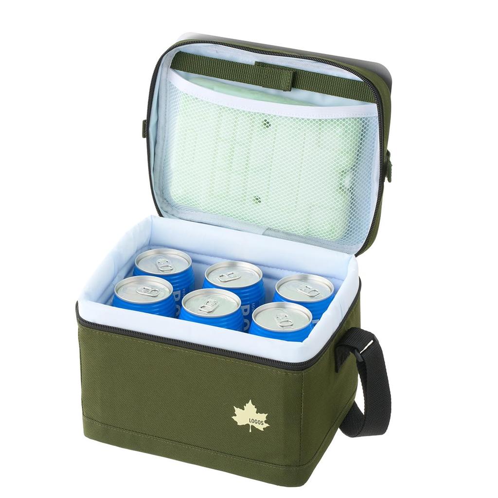 LOGOS CLUB Stainless Steel Top Cooler (81671105) - Converts into a Mini Table - Camping & Outdoor Cooler, 5.5L