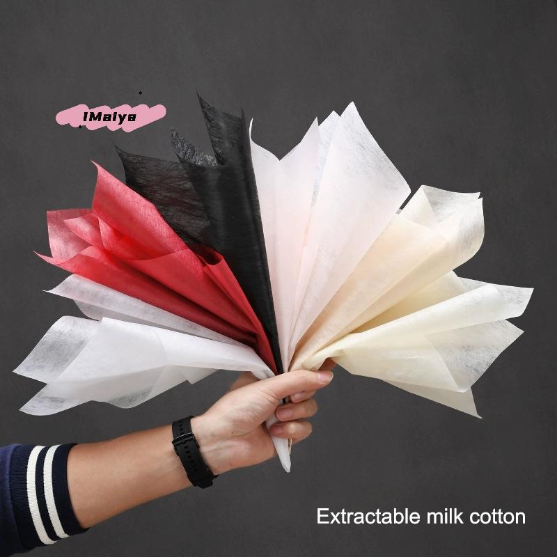 38Pcs Non-woven Floral Wrapping Paper Cotton Flower Arrangement Lining Paper Florist Supplies for Gift Wrapping