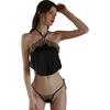 Sex Underwear Sexy Small Belly Pocket Neck Strap Small Chest Hot Lace Embroidery Sex Suit