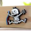 3D Skeleton Wall Decoration Electric Shock Skeleton Wall Decal Stick-On Halloween Gothic Wall Art Decor for Electric Boxes Wall Socket