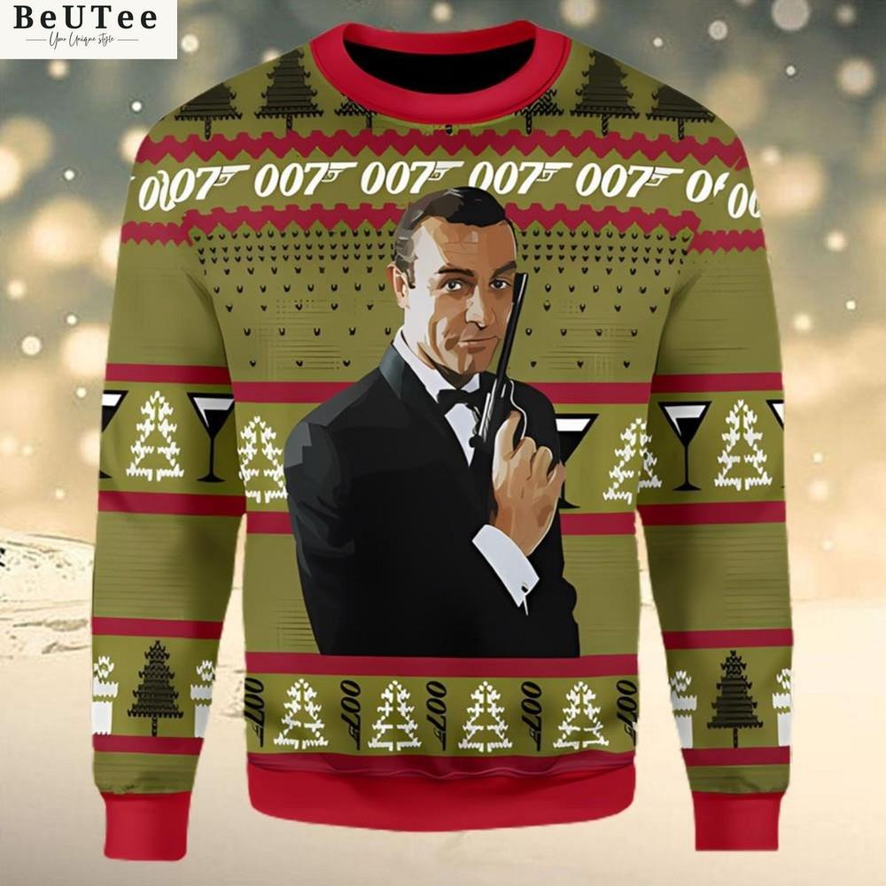 

James Bond Agent Ugly Christmas Sweater Jumper Unisex T-Shirt L