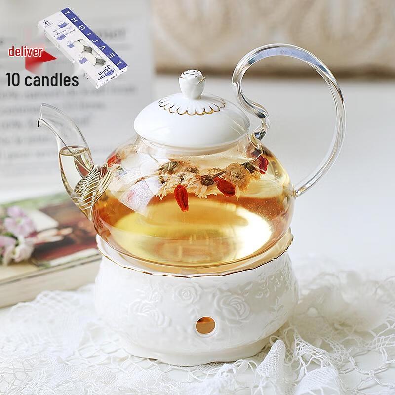 HANDUNYOU Heat-Resistant Glass Teapot with Base