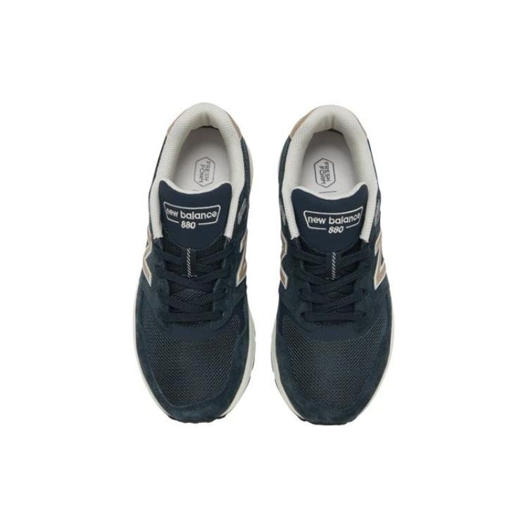 New Balance Nb Fresh Foam 880 V6 Comfortable Breathable Shock Absorbing Durable Low Top Running Shoes Women Sneaker Navy-Blue WW880NV6