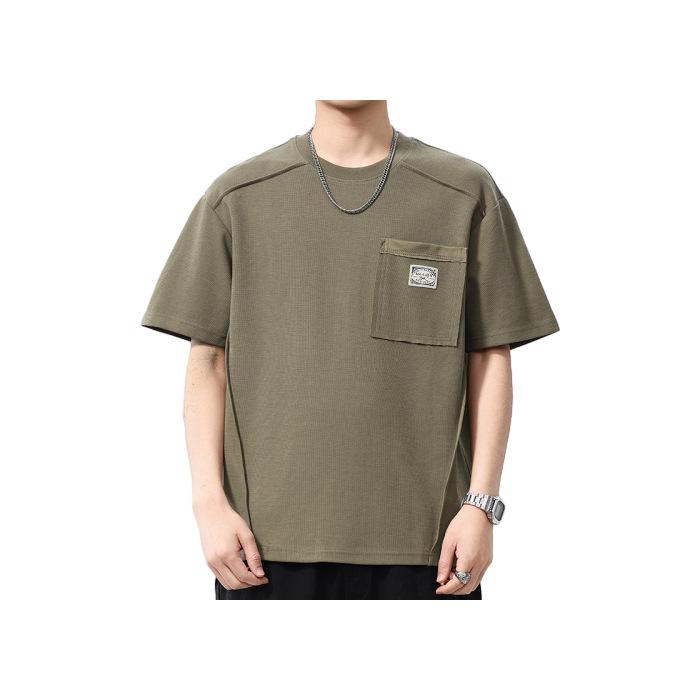 

Ретро футболка с коротким рукавом Мужской летний топ Американский кэжуал Свободная футболка с круглым вырезом и коротким рукавом 4XL