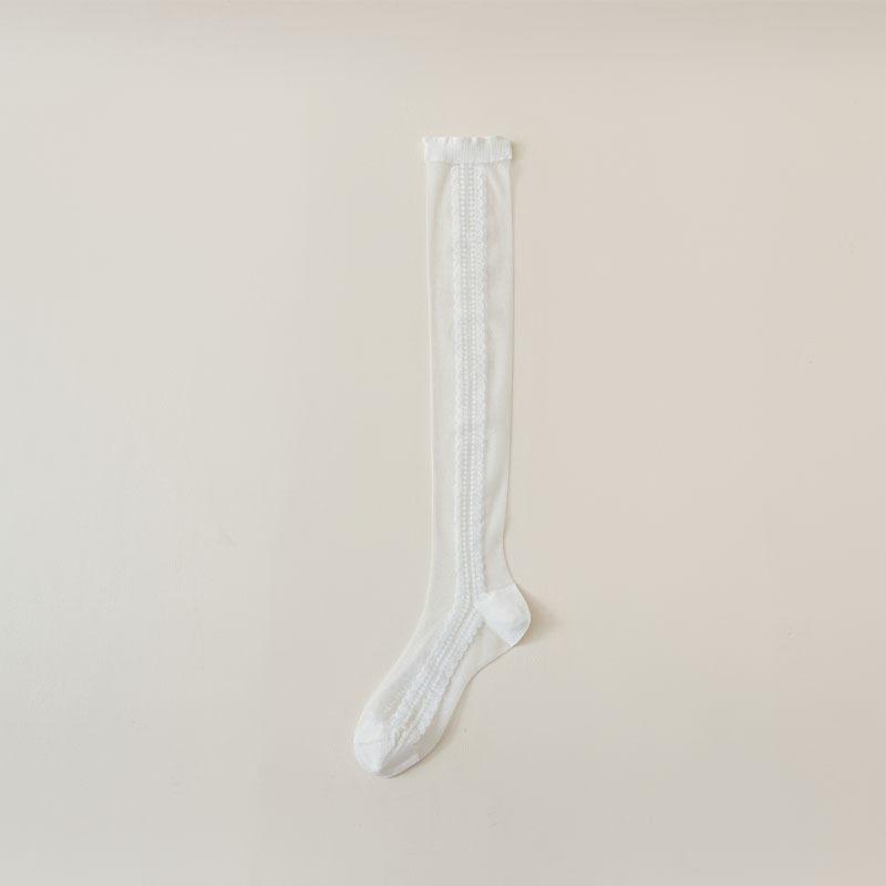 Crystal Silk Socks Stockings Women Summer Ultra-thin Transparent Nylon Long Socks Heart Print Lolita Kawaii Socks Women Stocking