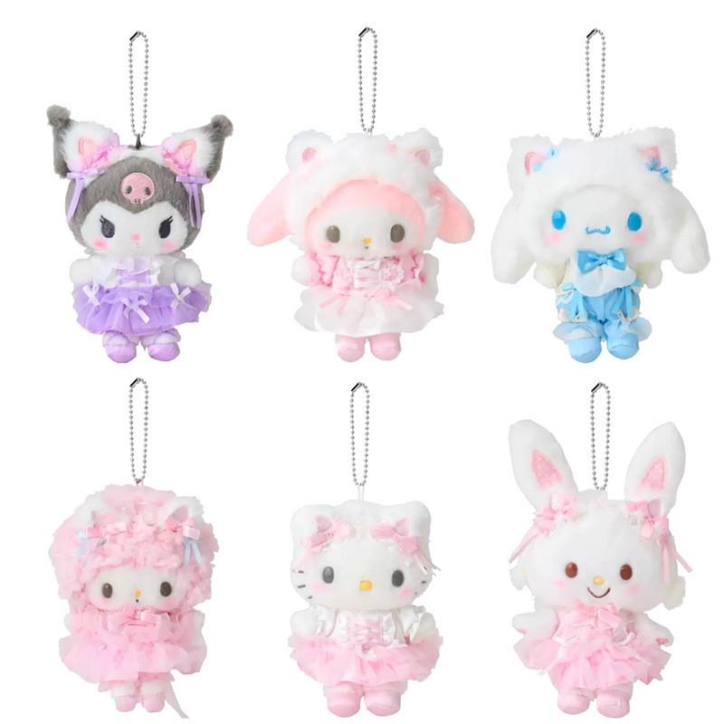 Hello Kitty Ballet Pluche Sleutelhanger Met Kanten Strik Voor Kinderen En Verzamelaars