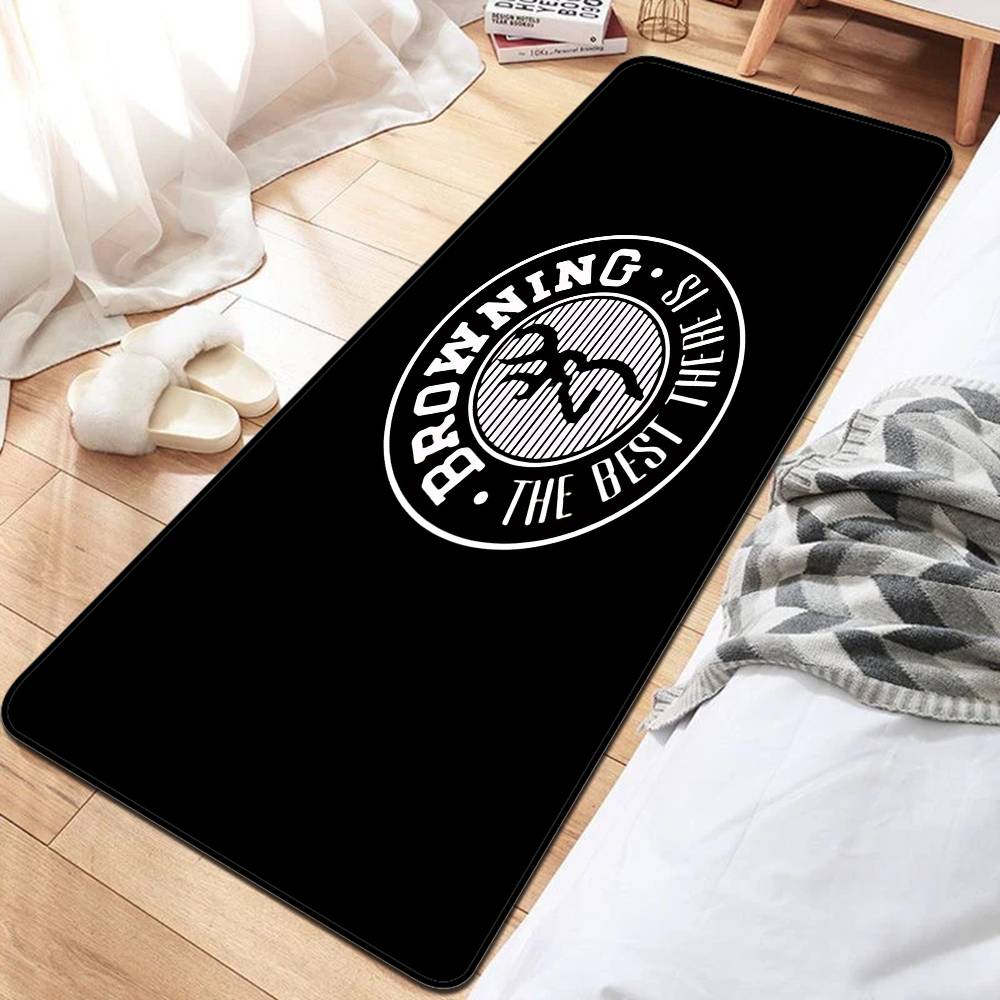 B-Browning Logo Bathroom Mat Kids Room Bedroom Decoration Balcony Anti-Slip Doormat Living Room Welcome Rug
