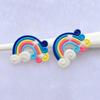 10/20pcs Cute Rainbow PVC Flexible Glue Flat Back DIY Scrapbook Embellishment Phone Craft Decoration F40