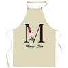 Tablier De Cuisine - Marie-Claude - Coton Épais - Motif Lettre - Imprimé En France