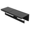 Waterproof Design Bathroom Tissue Holder Black Toilet Paper Storage Shelf  Space Saving