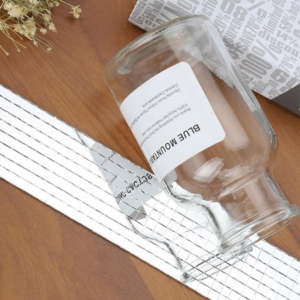 Self Adhesive Mirror Wall Stickers Mini Square Mirrors Mosaic Wall Sticker Tiles For Home Party Bathroom Wall Decoration