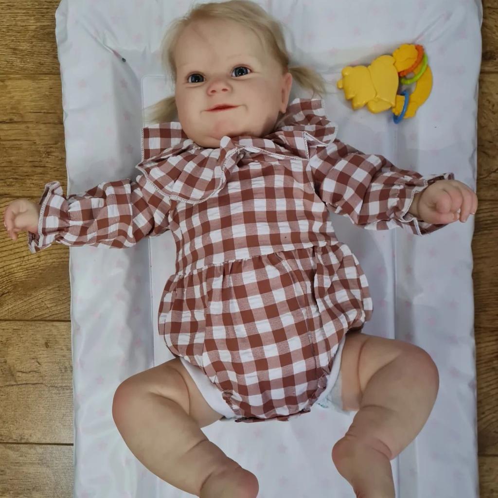 60 CM Reborn Baby popularne Maddie Cloth Body Doll silikonowa zabawka dla dziewczynki 3D farba skóra z żyłą księżniczka maluch Bebe