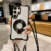 Crossbody Lanyard Magnetic Phone Case for Samsung Galaxy S25 S24 S22 Ultra Plus S23 FE A35 A55 A16 A26 A36 A56 Ring Cover