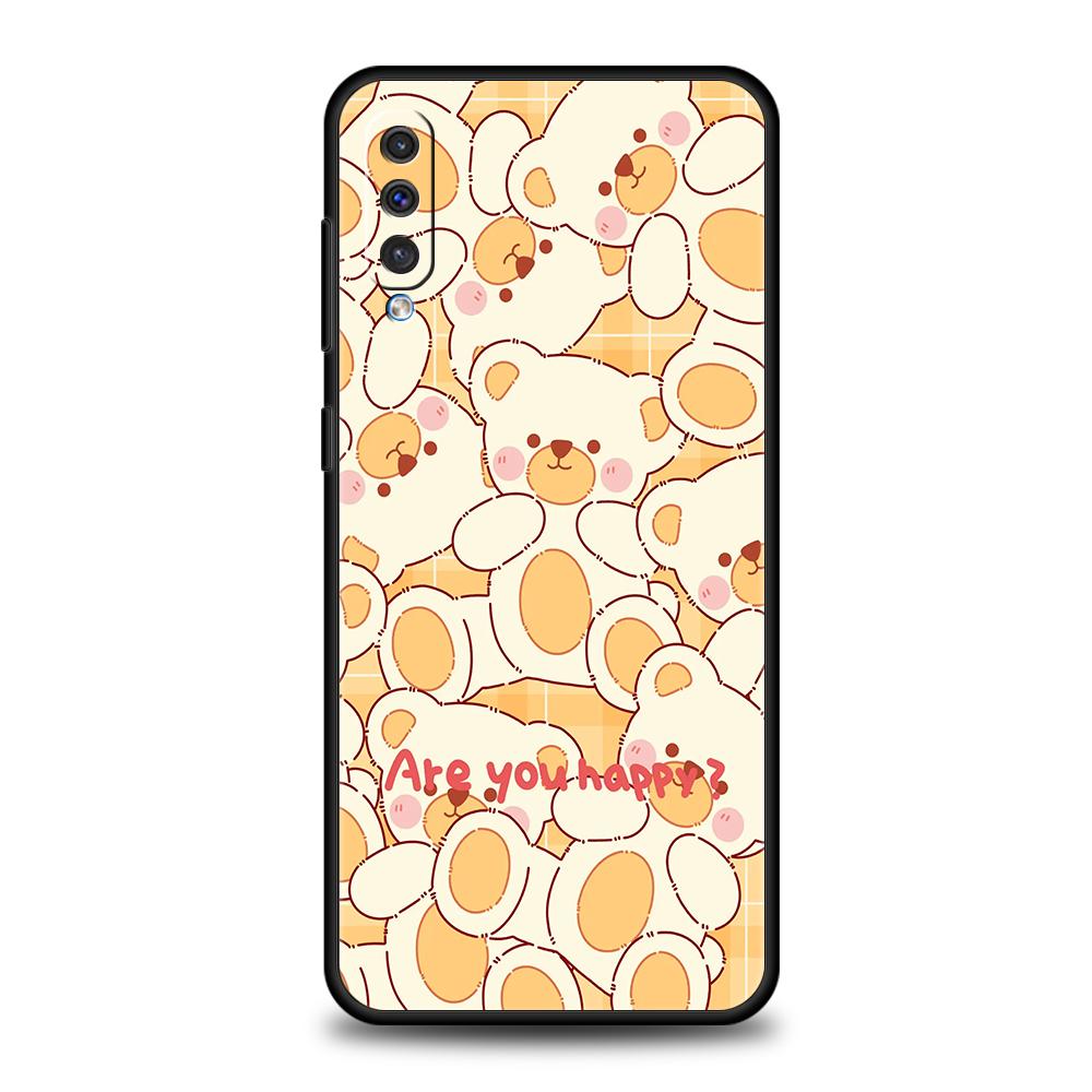 Cute BEAR Phone Case For Samsung Galaxy A15 A13 A51 A71 A41 A31 A21S A11 A03S A05 A12 A32 A52 A22 A23 A25 A33 A53 A73 5G Cover