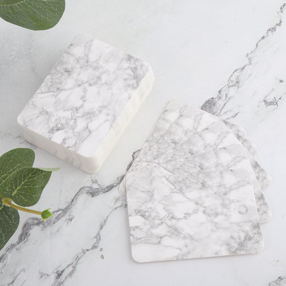 100Pcs 5 x 7cm Marble Pattern Jewelry Display Cards  Handmade jewelry finished product packaging