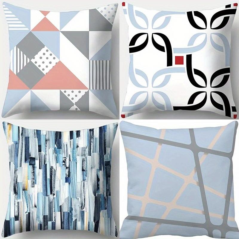 Geometric Abstract Patterned Pillow Covers Pattern Cushion Cover Suitable for Sofa Bedroom Car Pillow Cover