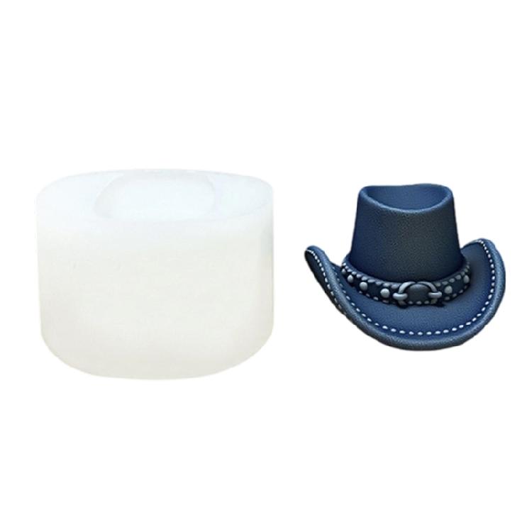 Cowboy Hat Silicone Candle Molds for Epoxy Resin Making Candle Soap Multunction Silicone Mould Temperature Resistant