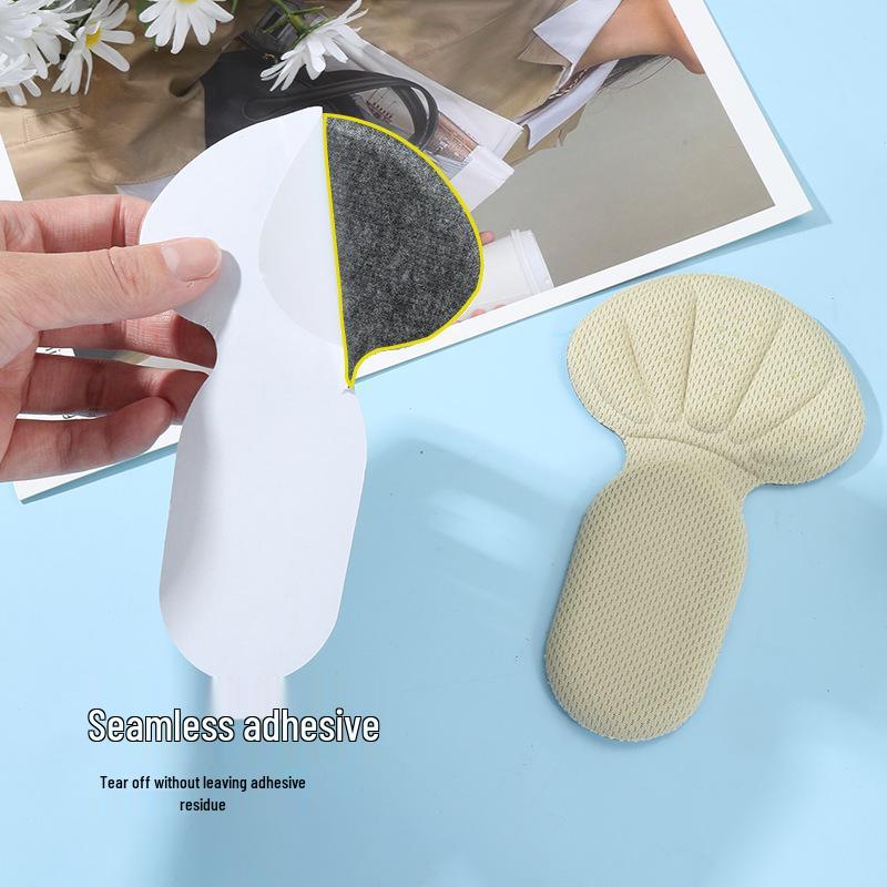Adjustable T-Shaped Heel Pads for High Heels - Breathable Sponge, Fits Large to Small