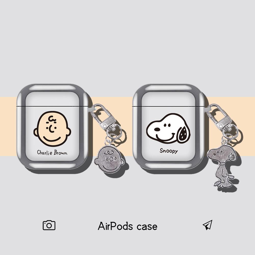 Cute Snoopy AriPods pro1 Apple Bluetooth headset case 1/1 generation cartoon Charlie protective case electroplating