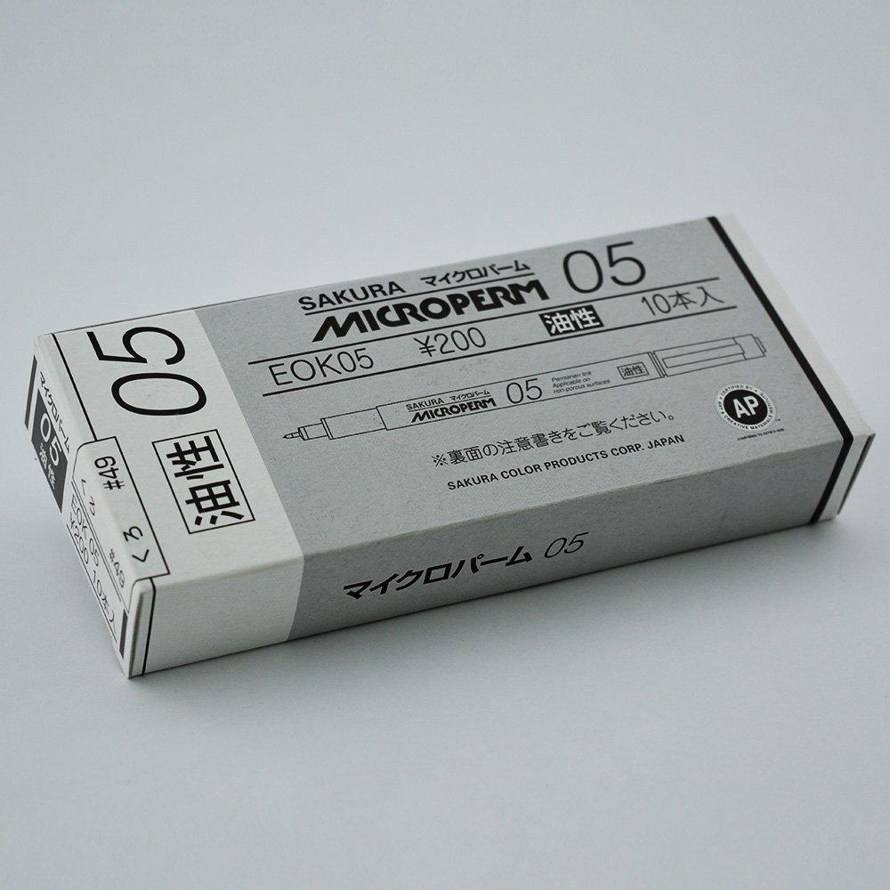 Sakura Micro Palm 05 10 Pens Cray-Pas Oil-Based Pen, EOK05#49-10P, Black,