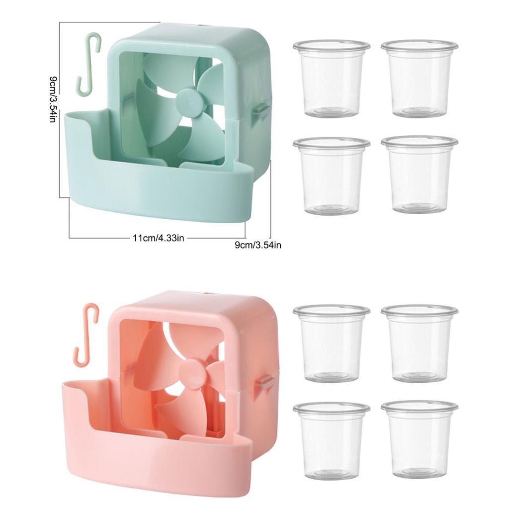 Electric Fan Cooling Storage Box Ice Storage Box Fast Cooling Portable Household With Hanging Hook For Electric Fan