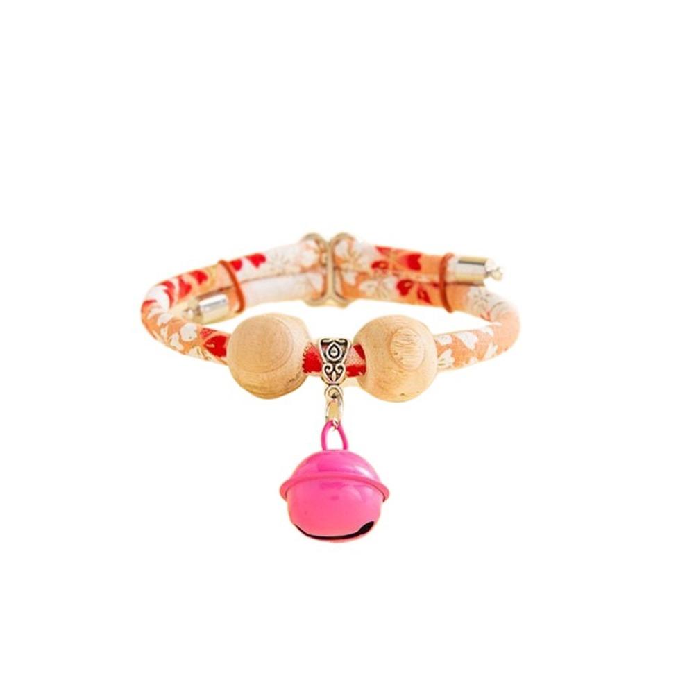 

Natural Insect Repellent Camphor Wood Flea & Tick Collar Anti-mosquito Adjustable Cat Insect Prevention Wear Resistant XS рожевий