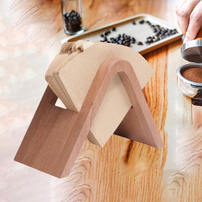 Coffee Paper Holder Accessories, Wooden Gadget Premium Papers Stand, Storage Rack for